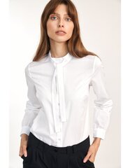 Женская рубашка с галстуком на шее К62, белая цена и информация | Женские блузки, рубашки | 220.lv