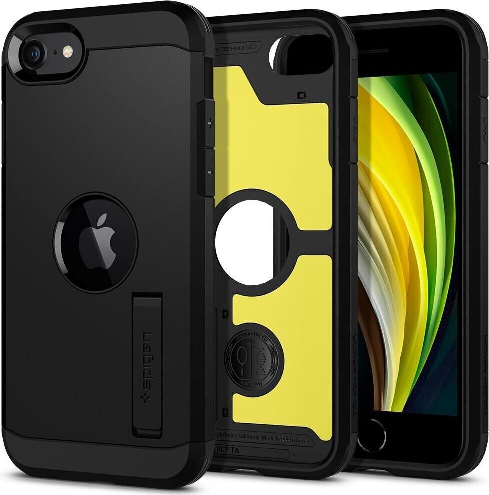 Spigen ACS00950, piemērots iPhone 8, iPhone 7, iPhone SE 2020, melns cena un informācija | Telefonu vāciņi, maciņi | 220.lv