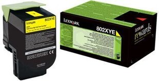 Lexmark 80C2XYE (802XY) Toner cartridge, цена и информация | Картриджи для лазерных принтеров | 220.lv