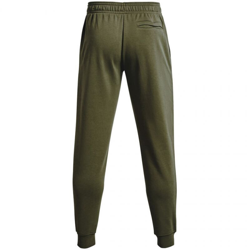 Sporta bikses vīriešiem Under Armour Rival Flc Signature Pants M 1366366 390, zaļas cena un informācija | Sporta apģērbs vīriešiem | 220.lv