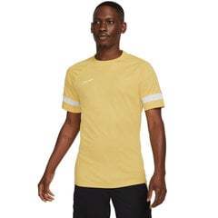 Мужская футболка Nike NK Df Academy 21 TOP SS M CW6101 700, желтая цена и информация | Мужские футболки | 220.lv