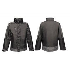 Jaka vīriešiem Regatta Cntrst Shell Jacket M TRW504, melna цена и информация | Мужские куртки | 220.lv