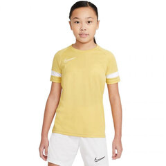 Футболка детская Nike NK Df Academy21 Top SS Jr CW6103 700, желтая цена и информация | Рубашки для мальчиков | 220.lv