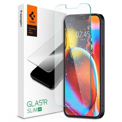 Aizsargstikls Spigen Glass TR Slim tempered glass, piemērots iPhone 13 mini cena un informācija | Ekrāna aizsargstikli | 220.lv