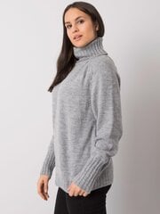 Džemperis sievietēm ar apkakli, pelēks cena un informācija | Sieviešu džemperi | 220.lv