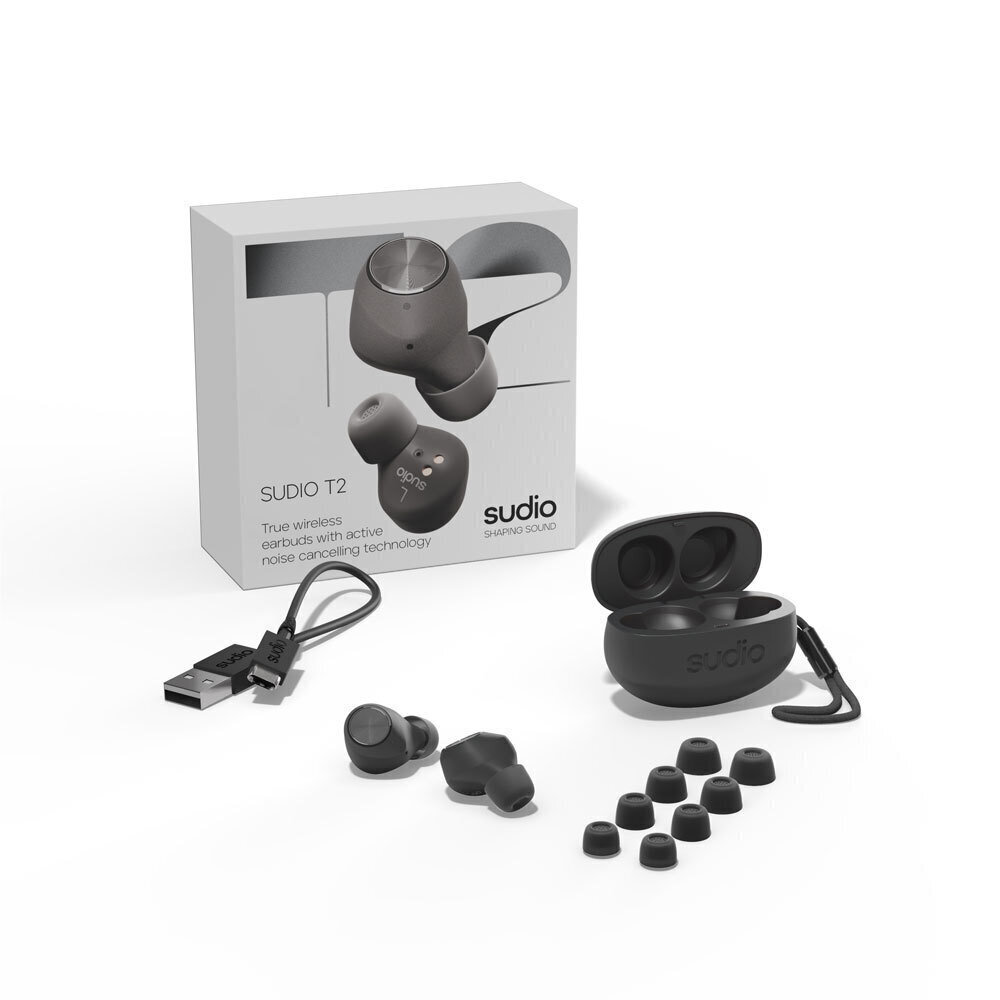 Sudio T2 ANC True Wireless Black cena un informācija | Austiņas | 220.lv