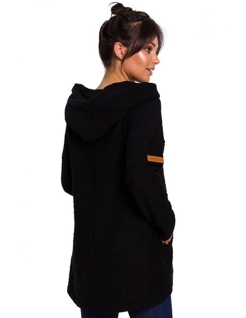 Sieviešu džemperis ar plašu apkakli un kapuci BE B131 cena un informācija | Jakas sievietēm | 220.lv