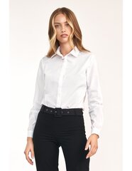 Balts krekls ar vidukli - K61 цена и информация | Женские блузки, рубашки | 220.lv