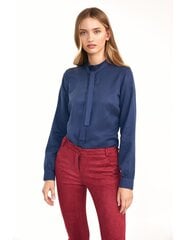 Блузка с шрифтом темно-синего цвета B138 цена и информация | Женские блузки, рубашки | 220.lv