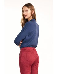 Блузка с шрифтом темно-синего цвета B138 цена и информация | Женские блузки, рубашки | 220.lv