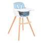 Koka barošanas krēsls Kikkaboo Woody 2in1, zils cena un informācija | Barošanas krēsli | 220.lv