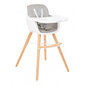 Koka barošanas krēsls Kikkaboo Woody 2in1, pelēks цена и информация | Barošanas krēsli | 220.lv