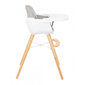 Koka barošanas krēsls Kikkaboo Woody 2in1, pelēks cena un informācija | Barošanas krēsli | 220.lv