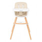 Koka barošanas krēsls Kikkaboo Woody 2in1, smilškrāsas цена и информация | Barošanas krēsli | 220.lv