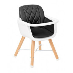 Koka barošanas krēsls Kikkaboo Woody 2in1, melns цена и информация | Стульчики для кормления | 220.lv