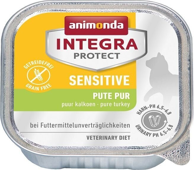Konservi kaķiem Animonda Integra Sensitive, ar tītara garšu, 100 g цена и информация | Konservi kaķiem | 220.lv