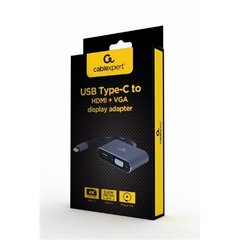 Cablexpert A-USB3C-HDMIVGA-01 цена и информация | Адаптеры и USB разветвители | 220.lv