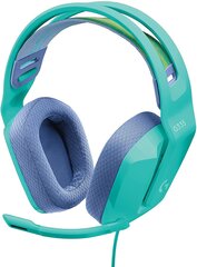 Наушники Logitech G335 Wired Gaming Headset Mint цена и информация | Наушники с микрофоном Asus H1 Wireless Чёрный | 220.lv