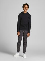 Jack & Jones bērnu sporta krekls 12184813*02, melns 5714925288737 cena un informācija | Zēnu jakas, džemperi, žaketes, vestes | 220.lv