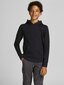 Jack & Jones bērnu sporta krekls 12184813*02, melns 5714925288737 цена и информация | Zēnu jakas, džemperi, žaketes, vestes | 220.lv