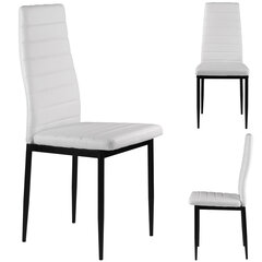 4-u krēslu komplekts ModernHome Prestige, balts cena un informācija | Virtuves un ēdamistabas krēsli | 220.lv