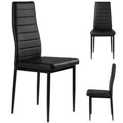 Комплект из 4 стульев ModernHome Goodhome, черный цена и информация | Стулья для кухни и столовой | 220.lv