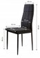 4-u krēslu komplekts ModernHome, melns cena un informācija | Virtuves un ēdamistabas krēsli | 220.lv