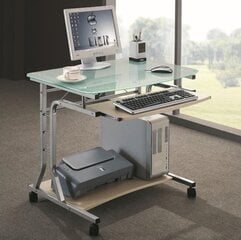 Офисный компьютерный стол Techly, с полкой для клавиатуры, колесиками. цена и информация | Компьютерные, письменные столы | 220.lv
