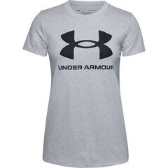 Футболка женская Under Armor Live Sportstyle Graphic Ssc W 1356 305 011, серая цена и информация | Футболка женская | 220.lv