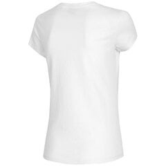 Женская футболка 4F W H4L21 TSD031 10S, белая цена и информация | Женские футболки | 220.lv