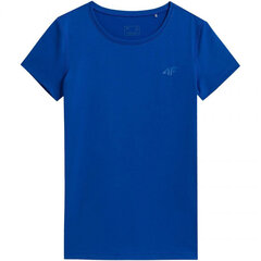 T-krekls sievietēm 4F H4L22, zils цена и информация | Женские футболки | 220.lv