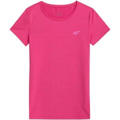 Женская футболка 4F H4L22, розовая цена и информация | Футболка женская | 220.lv