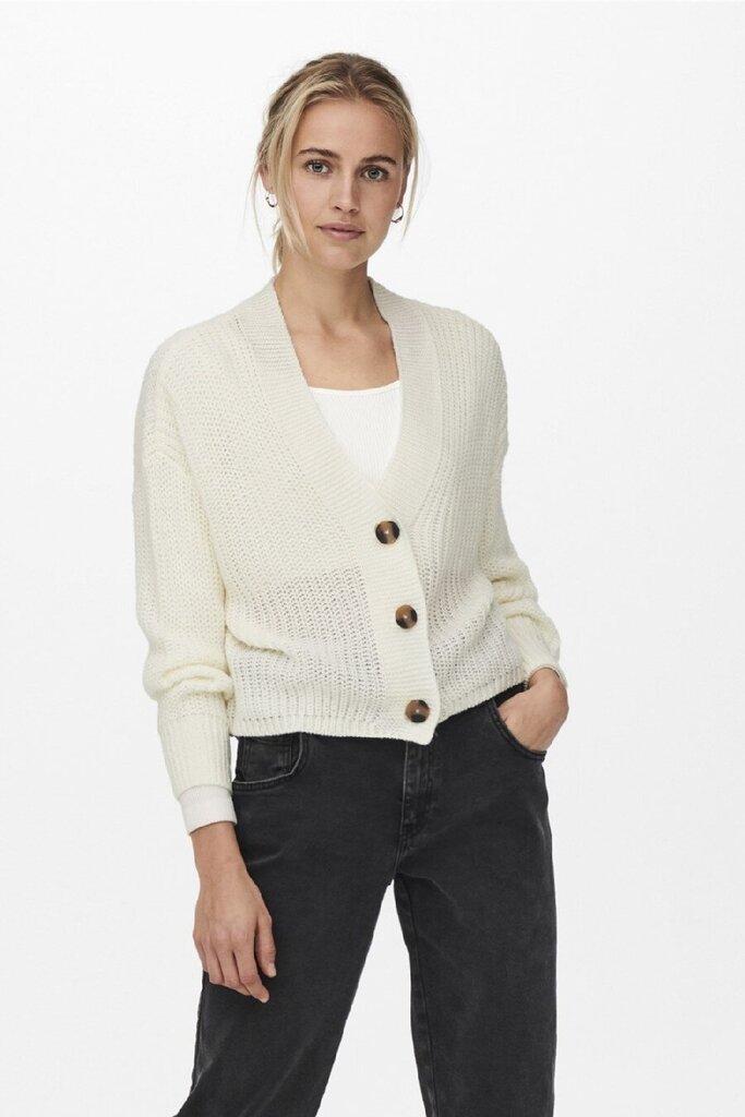 Džemperis sievietēm Only, balts цена и информация | Sieviešu džemperi | 220.lv