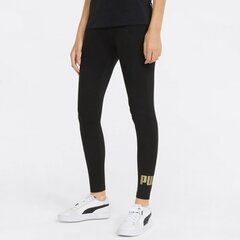 Женские леггинсы Puma Essentials+ 848307*01, черные/золотые 4064535379662 цена и информация | Спортивная одежда для женщин | 220.lv