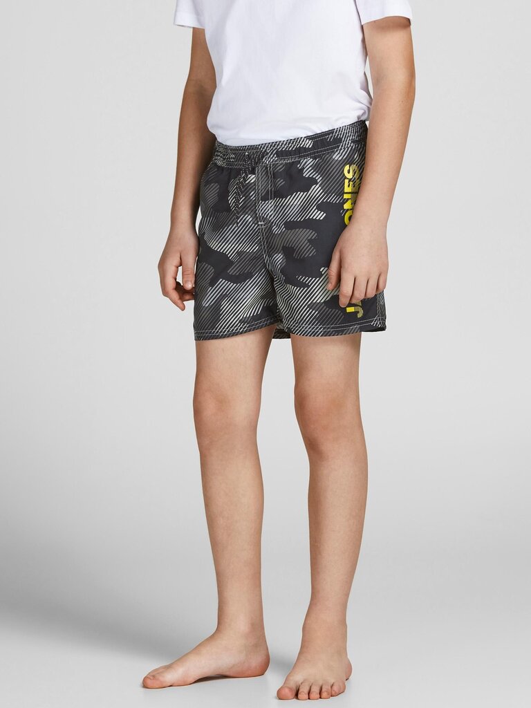 JACK & JONES BOYS šorti 12206242*01, tumši pelēks/gaiši pelēks 5715217041412 cena un informācija | Peldbikses zēniem | 220.lv