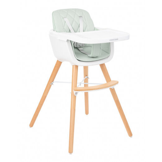 Koka barošanas krēsls Kikkaboo Woody 2in1, zaļš cena un informācija | Barošanas krēsli | 220.lv