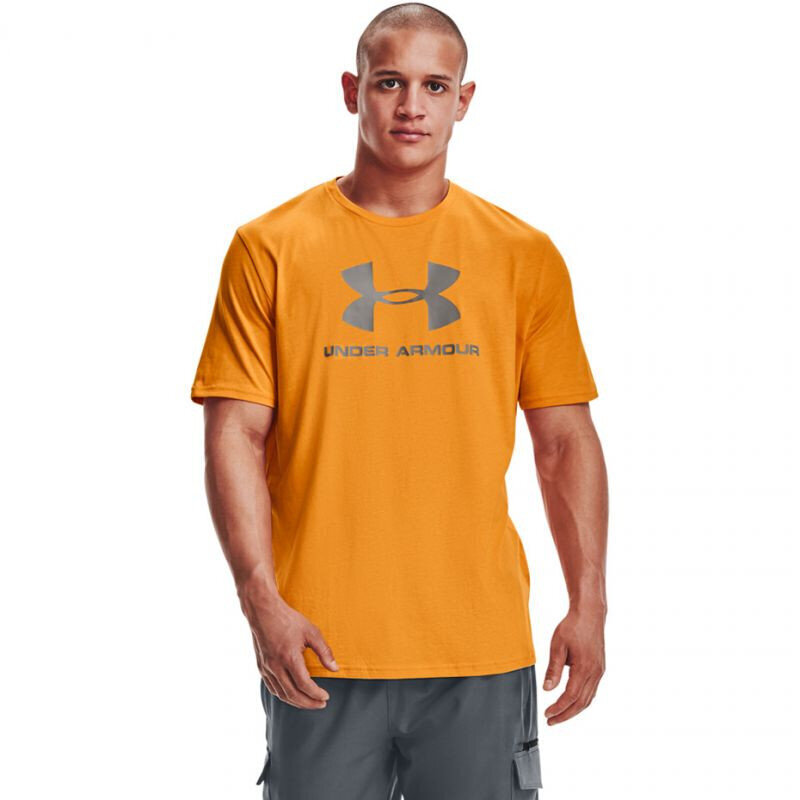 Sporta T-krekls Under Armour Sportstyle Logo SS T-Shirt M 1329590-755, oranžs cena un informācija | Sporta apģērbs vīriešiem | 220.lv