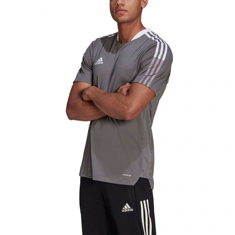 T-krekls vīriešiem Adidas Tiro 21 Training Jersey M GM7587, pelēks цена и информация | Vīriešu T-krekli | 220.lv