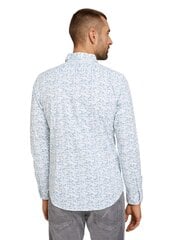 Мужская рубашка Tom Tailor, белая/синяя цена и информация | Мужские рубашки | 220.lv