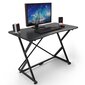 Biroja datorspēļu galds Techly, pelēkas karbona krāsas cena un informācija | Datorgaldi, rakstāmgaldi, biroja galdi | 220.lv