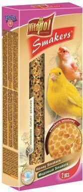 Kanārijputniņu gardumi ar medu Vitapol, 2 gab. цена и информация | Putnu barība | 220.lv