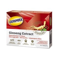 Uztura bagātinātājs, Gerimax Ginseng Extract tab. N30 cena un informācija | Uztura bagātinātāji enerģijai | 220.lv