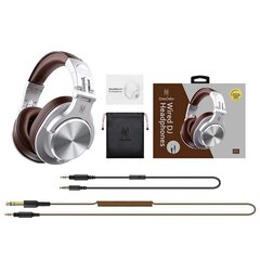 Наушники OneOdio A71 DJ с разъемами 3,5 мм и 6,35 мм, коричневые цена и информация | Наушники | 220.lv