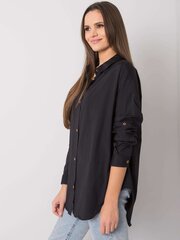 Klasisks sieviešu krekls, melns цена и информация | Женские блузки, рубашки | 220.lv