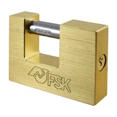 Piekaramā atslēga ar slēdzeni Ferrestock 90 mm cena un informācija | Durvju slēdzenes | 220.lv