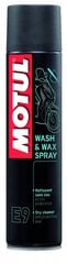 Tīrītājs MOTUL Wash & Wax SPRAY E9 0,4ltr (103174) cena un informācija | Motoreļļas | 220.lv