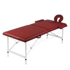 Saliekamais masāžas galds, sarkans цена и информация | Аксессуары для массажа | 220.lv