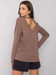 коричневая приталенная блузка с длинными рукавами marbella rue paris цена и информация | Женские блузки, рубашки | 220.lv