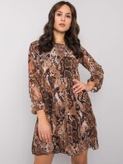 Женское коричневое повседневное платье цена и информация | Платья | 220.lv