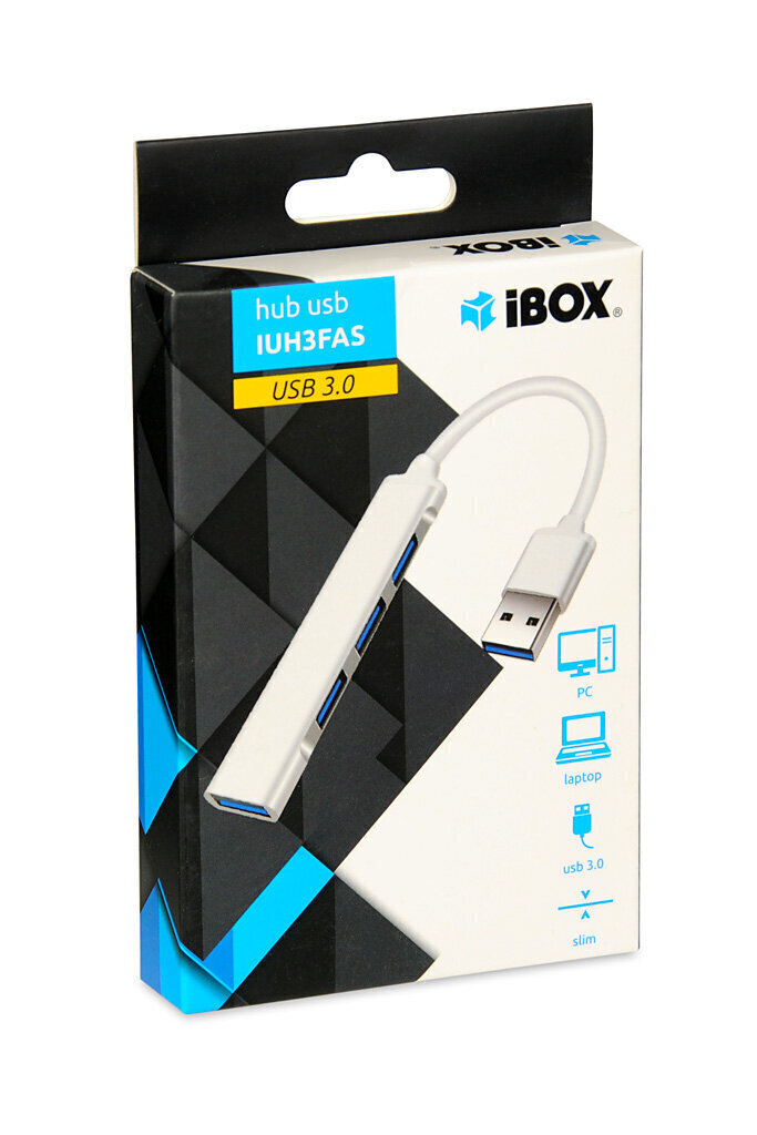iBox USB centrmezgls, balts cena un informācija | Adapteri un USB centrmezgli | 220.lv